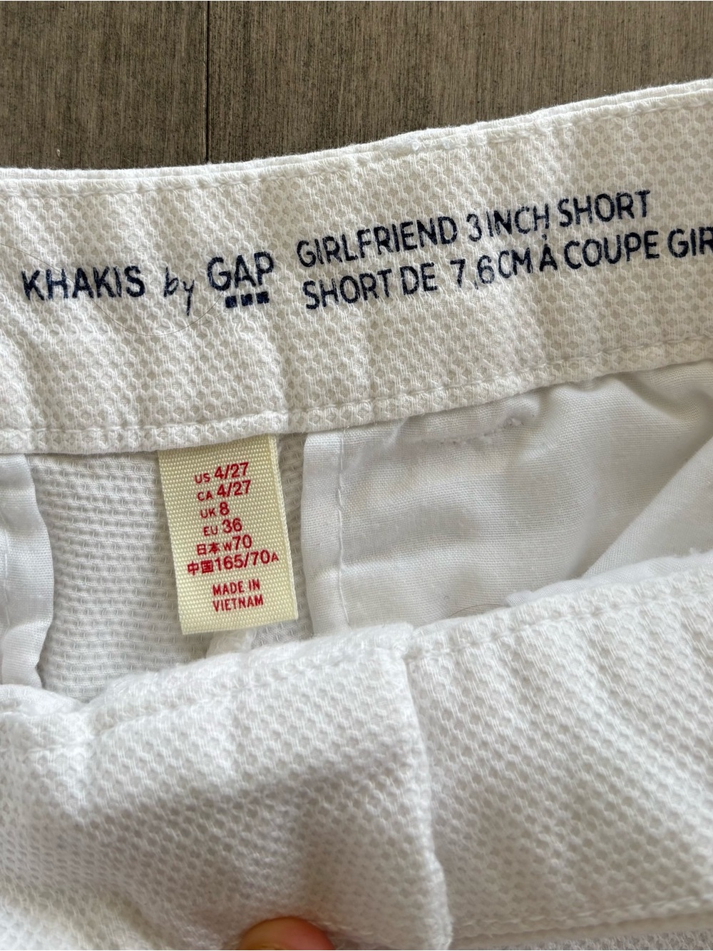 GAP High-Waist White Tailored Linen-Blend Shorts - Picture 4 of 11